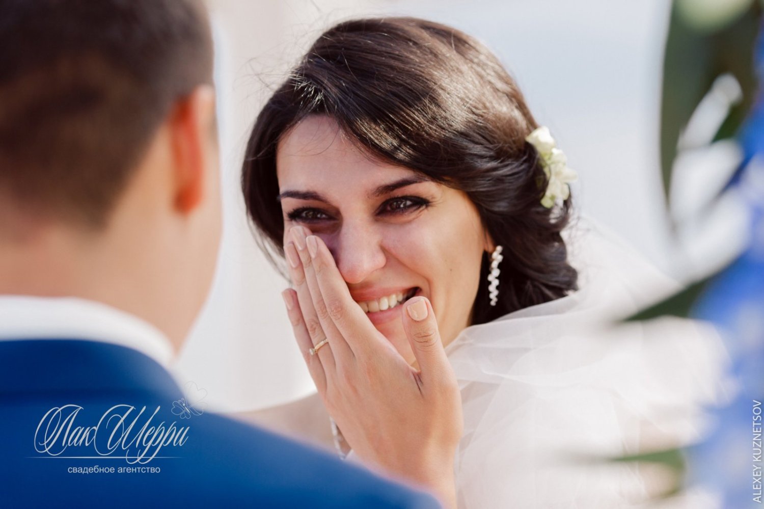 Красные ягоды на синем бархате Ильи и Дианы&nbsp;Свадебное агентство "ЛакШерри" : 