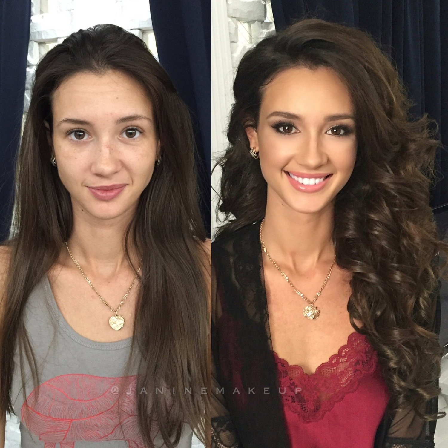 Мои клиенты ДО и ПОСЛЕ&nbsp;Janine Make-up & Hair : 