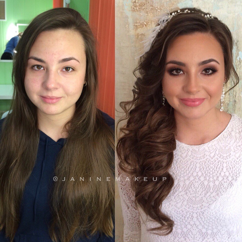 Мои клиенты ДО и ПОСЛЕ&nbsp;Janine Make-up & Hair : 