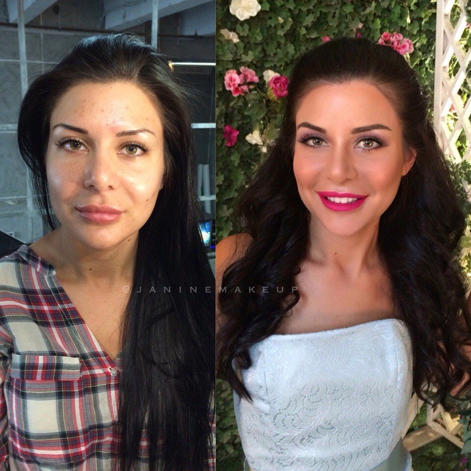 Мои клиенты ДО и ПОСЛЕ&nbsp;Janine Make-up & Hair : 