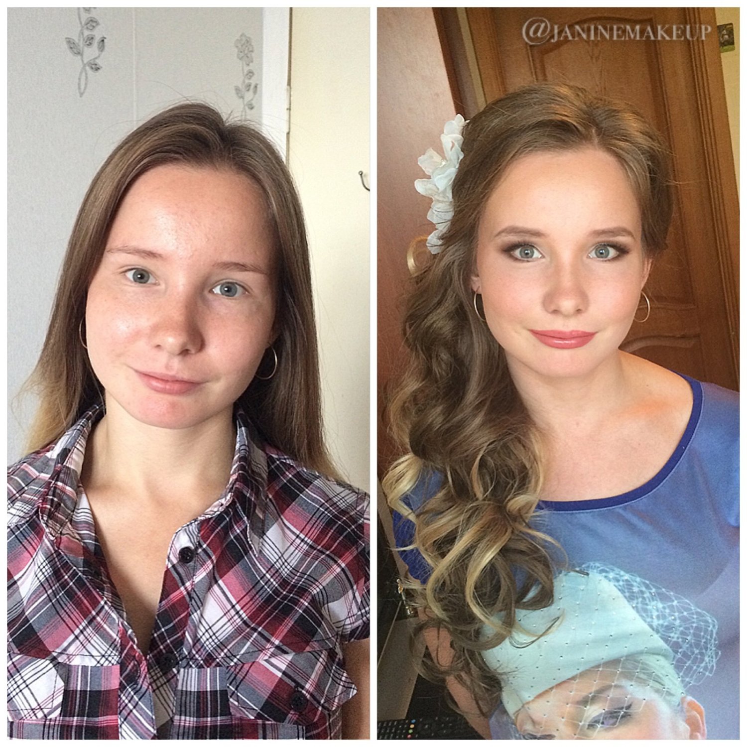 Мои клиенты ДО и ПОСЛЕ&nbsp;Janine Make-up & Hair : 